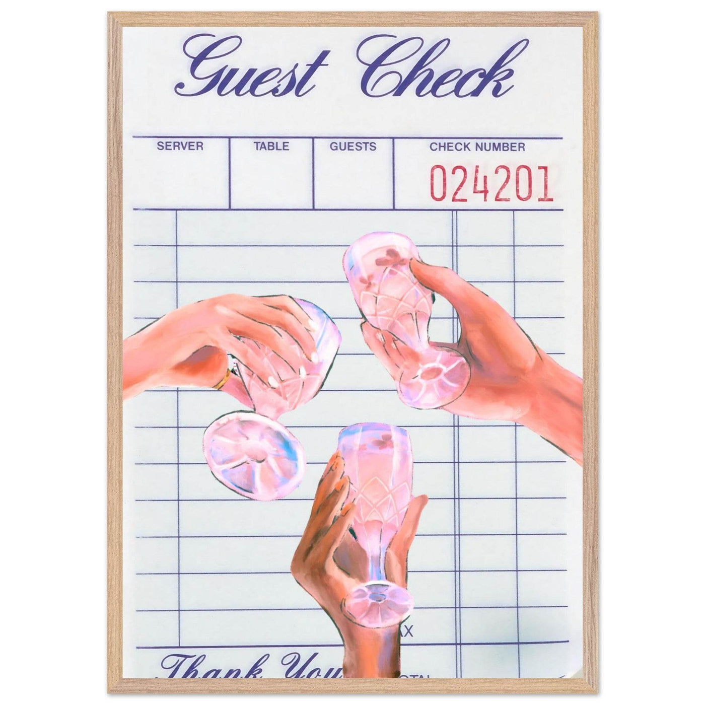 Retro Aesthetic Guest Check - Vibrantwalls