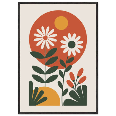 Abstract Floral Mid-Century - Vibrantwalls