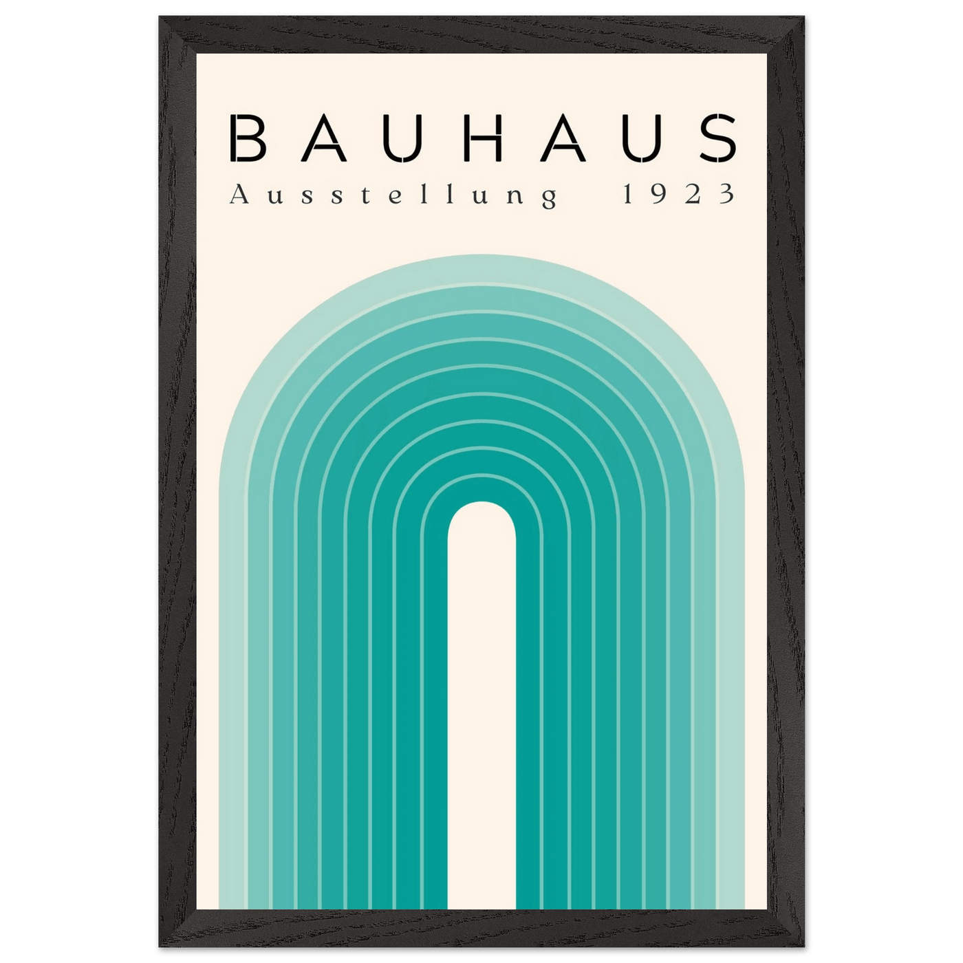 Bauhaus Ausstellung 1923 Teal & Cream - Vibrantwalls