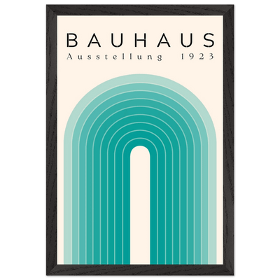 Bauhaus Ausstellung 1923 Teal & Cream - Vibrantwalls