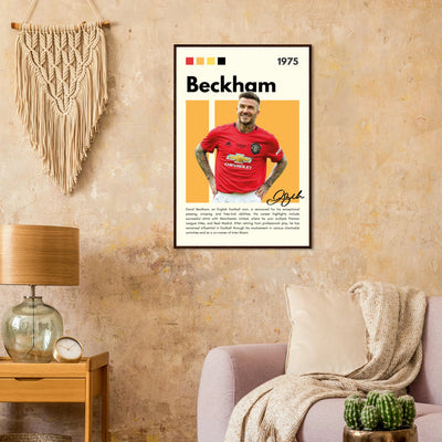 David Beckham Manchester United Soccer Framed Poster Vibrantwalls