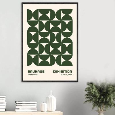 Bauhaus Forest Green & Cream Modern - Vibrantwalls