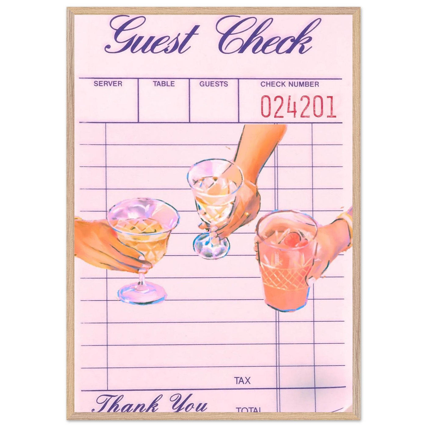 Retro Bar Tab Cocktail Recipe - Vibrantwalls