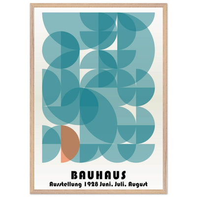 Bauhaus Geometric Art Decor in Teal & Orange – Stylish Modern Decor for Trendy Spaces - Vibrantwalls