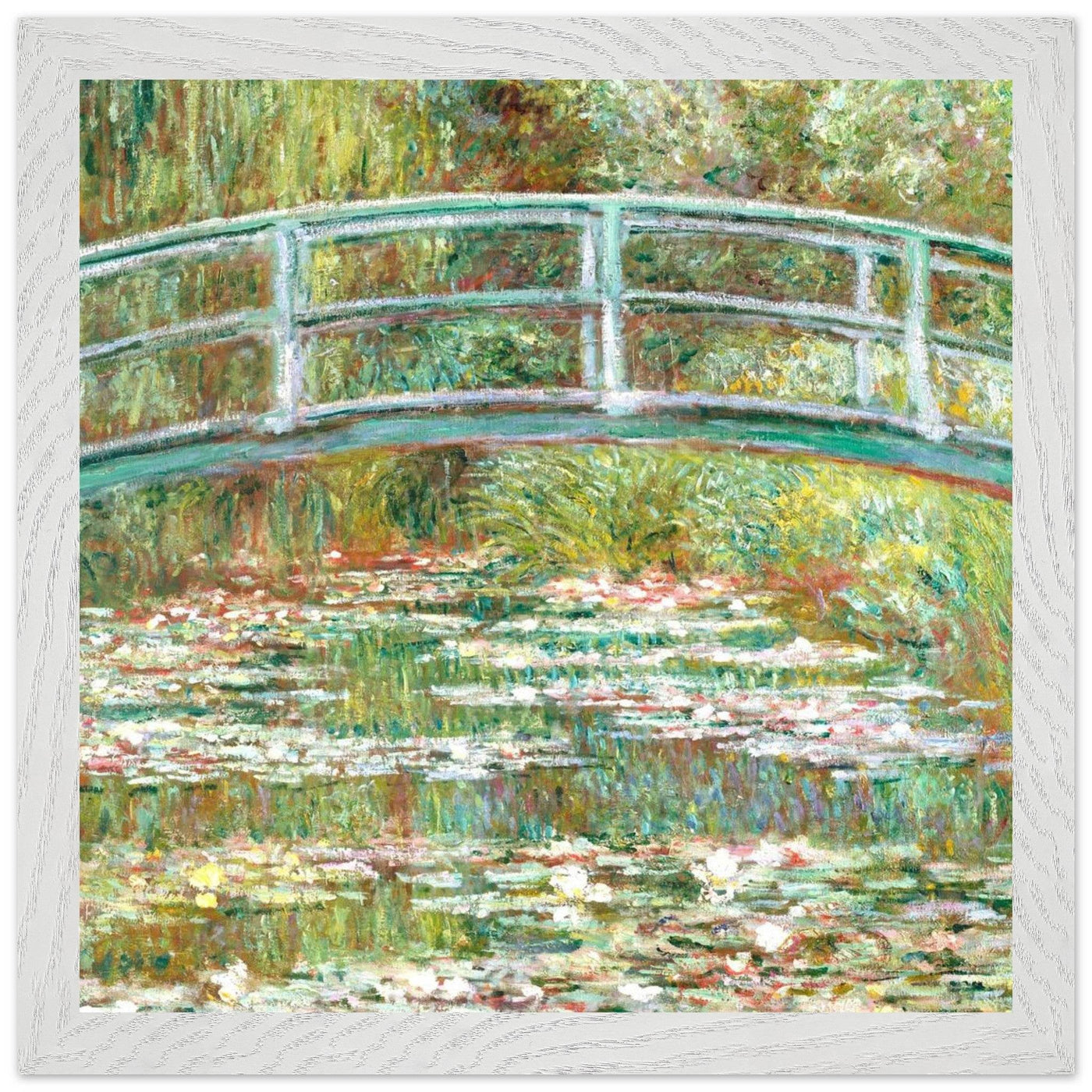 Bridge Over a Pond Art Print - Water Lilies Decorative Artwork for Your Space - Vibrantwalls