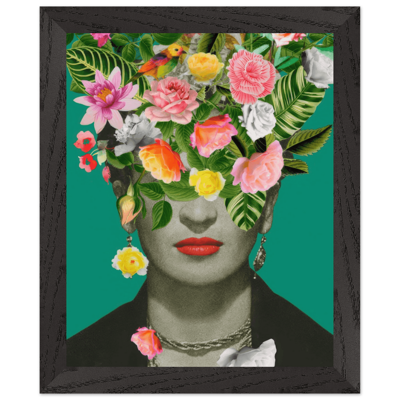 Floral Frida Artwork - Vibrant and Inspiring Home Decor - Vibrantwalls