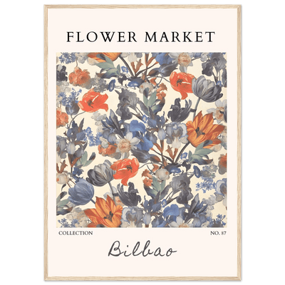 Flower Market Bilbao Print – Elegant Floral Framed Poster | Vibrant Nature & Botanical Art, Ready-to-Hang - Vibrantwalls