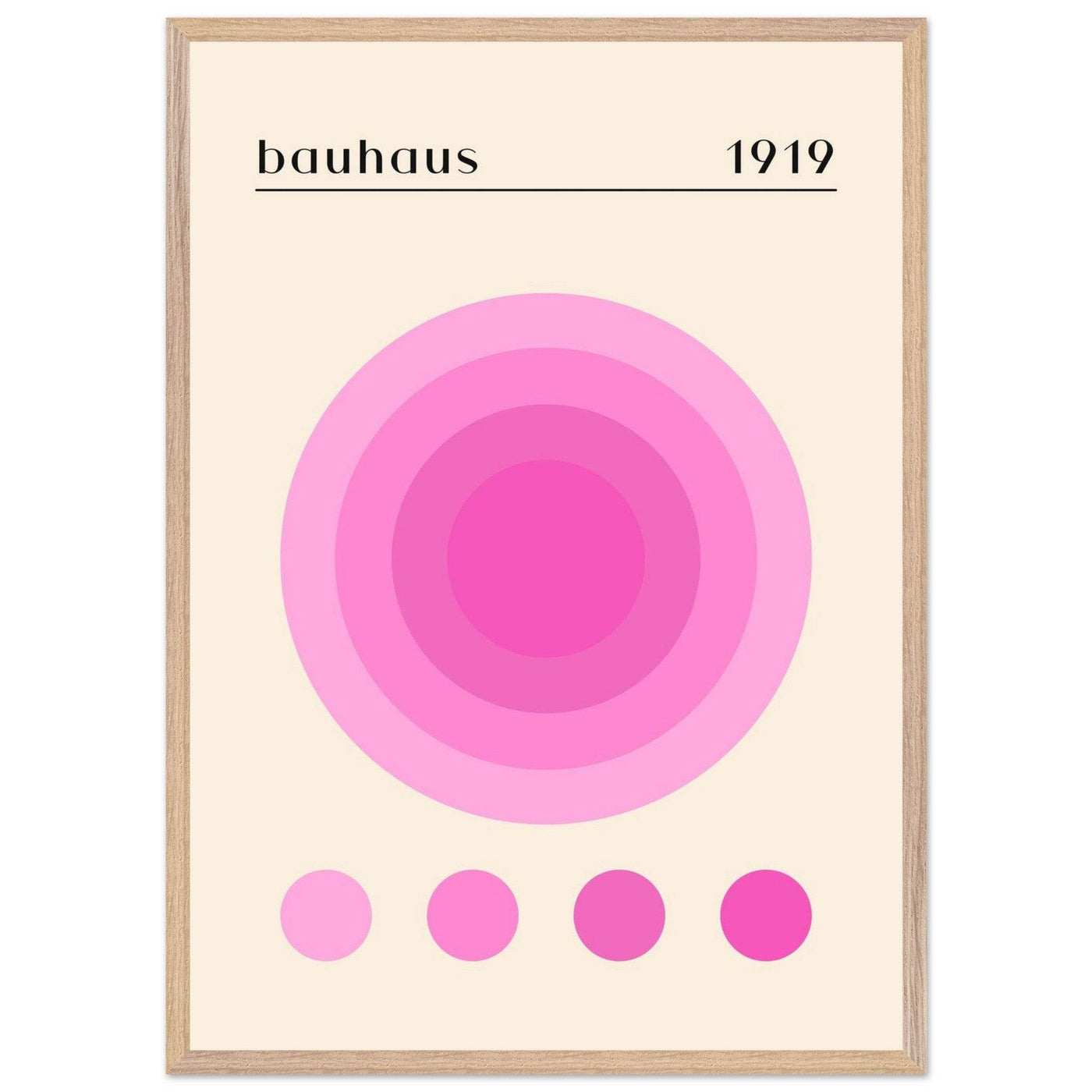 Bauhaus Pink Gradient Circle - Vibrantwalls