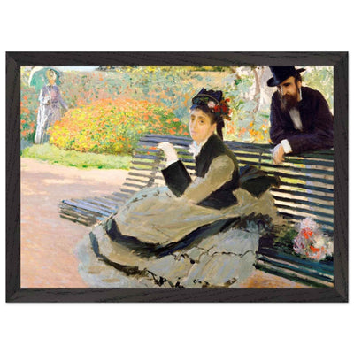 Camille Monet Garden Bench Art – Exquisite Artwork for Garden Lovers - Vibrantwalls
