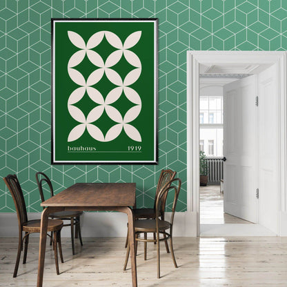 Bauhaus 1919 Green & Beige - Vibrantwalls