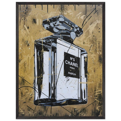 Abstract Chanel N°5 Art Print - Luxury Perfume Wall Art in Premium Mounted Frame - Vibrantwalls