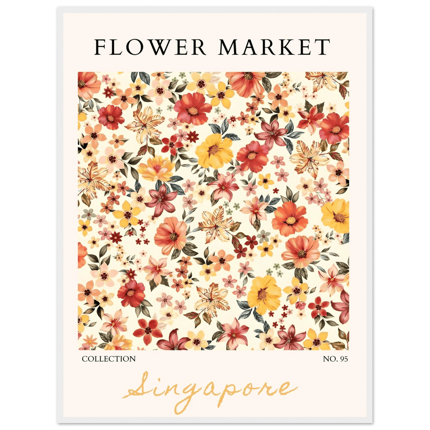Flower Market Collection Framed Posters – Vibrant Floral Art Prints | Ready-to-Hang in Your Choice of Frame - Vibrantwalls