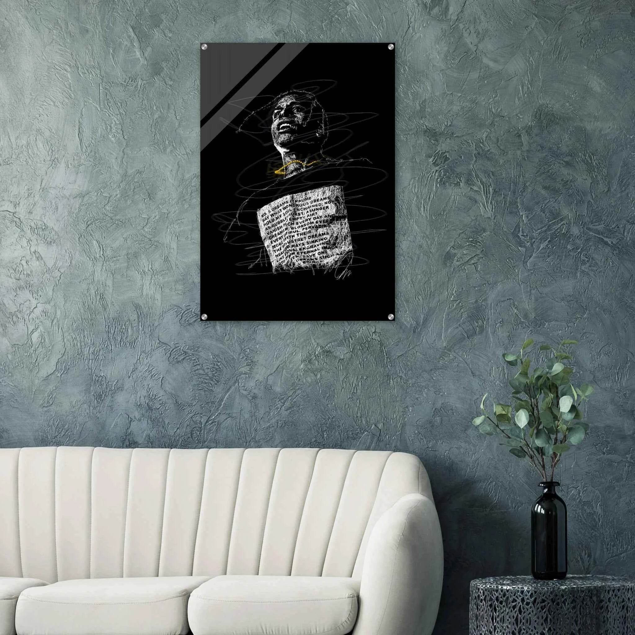 A$AP Rocky Acrylic Print - Unique Scribble Art for Stunning Wall Decor - Vibrantwalls