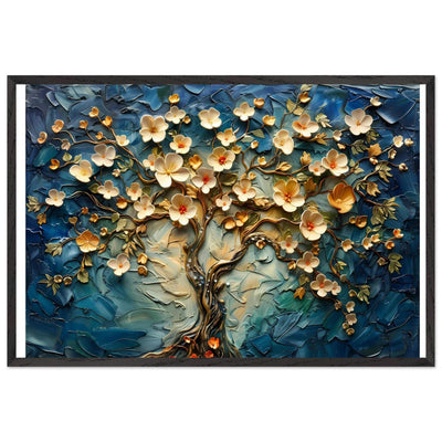 Textured Tree of Life Impasto Blooms - Vibrantwalls