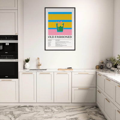 Old Fashioned Cocktail Recipe Art Print - Vibrantwalls