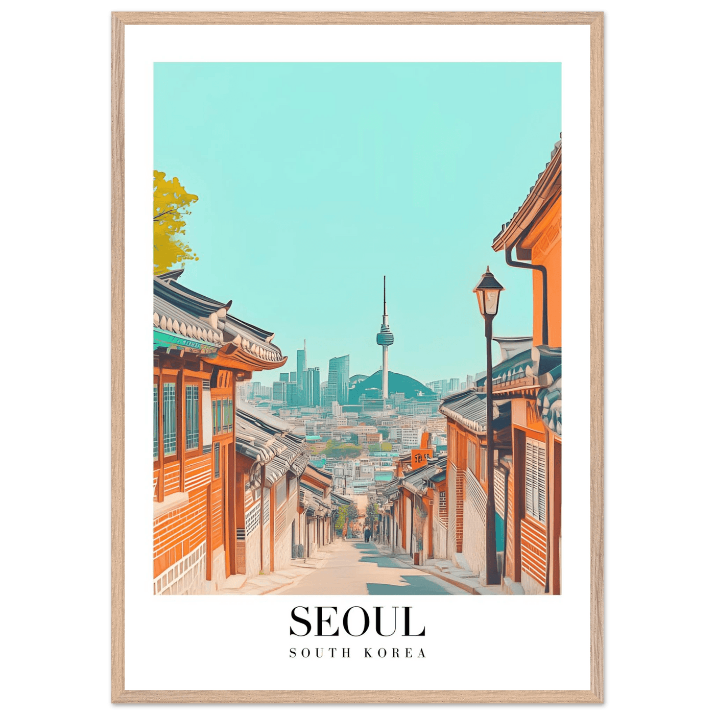 Seoul South Korea Framed Poster – Modern Cityscape & Traditional Charm Wall Art - Vibrantwalls