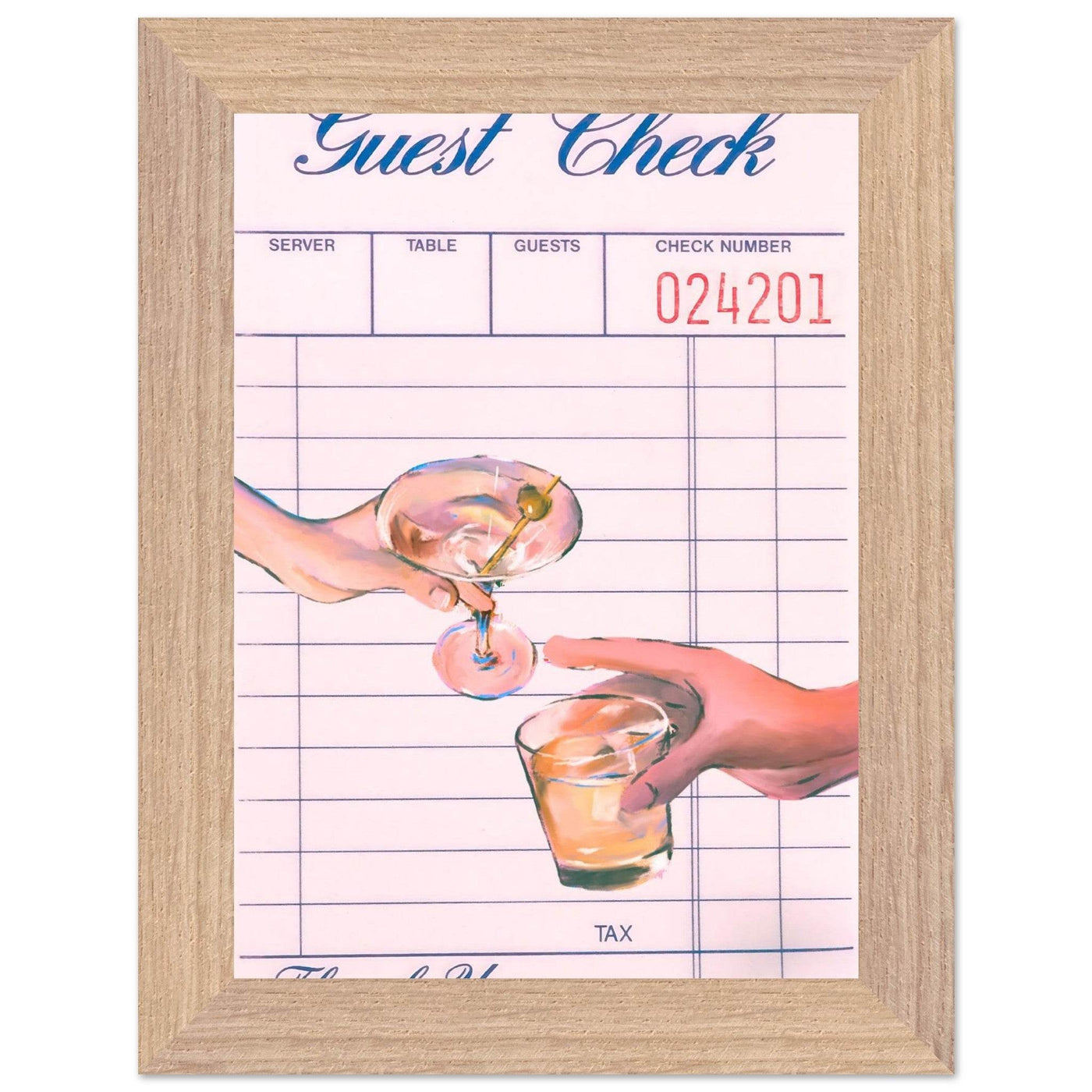 Guest Check Cheers - Vibrantwalls
