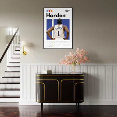 James Harden The Beard Clippers Framed Poster Vibrantwalls