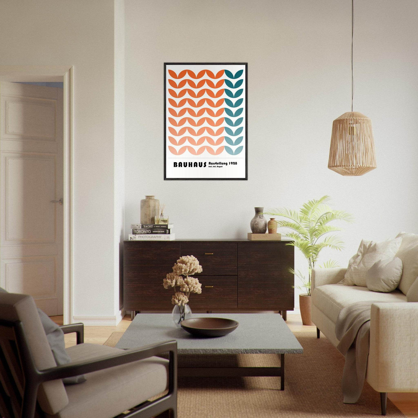 Bauhaus-Style The Blue Waves - Vibrantwalls