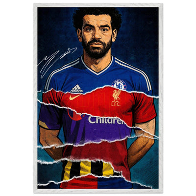 Mohamed Salah Pop Art Football Legend Mounted Framed Poster – Eco-Friendly, Ready to Hang - Vibrantwalls