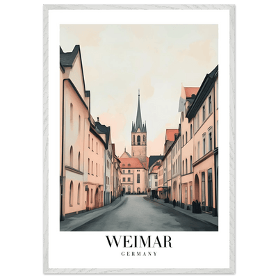 Weimar Germany Framed Poster – Vintage European Cityscape Wall Art with Wooden Frame - Vibrantwalls