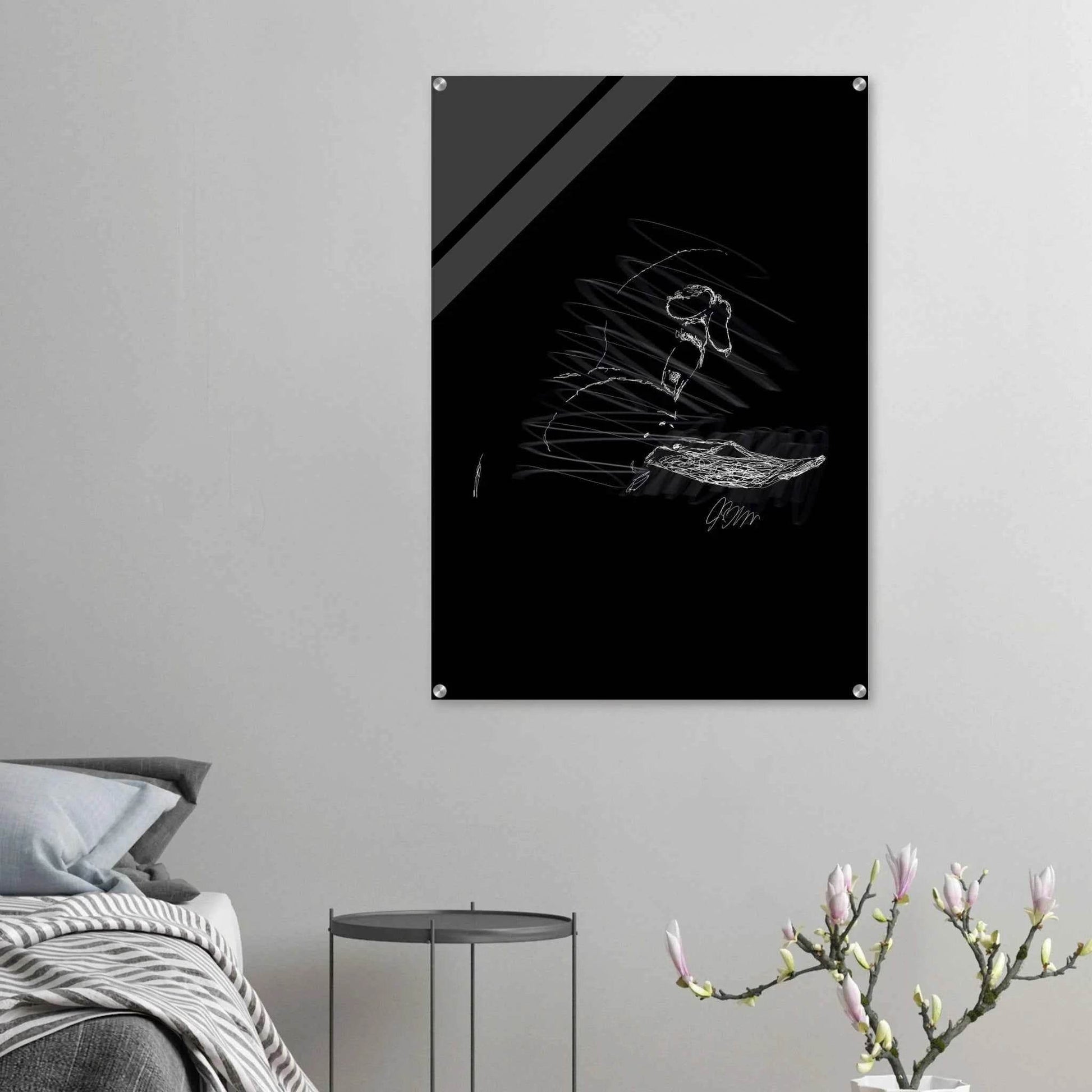 Scream Abstract Art Print - Minimalist Modern Dynamic Wall Decor Acrylic Print - Vibrantwalls