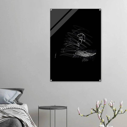 Scream Abstract Art Print - Minimalist Modern Dynamic Wall Decor Acrylic Print - Vibrantwalls