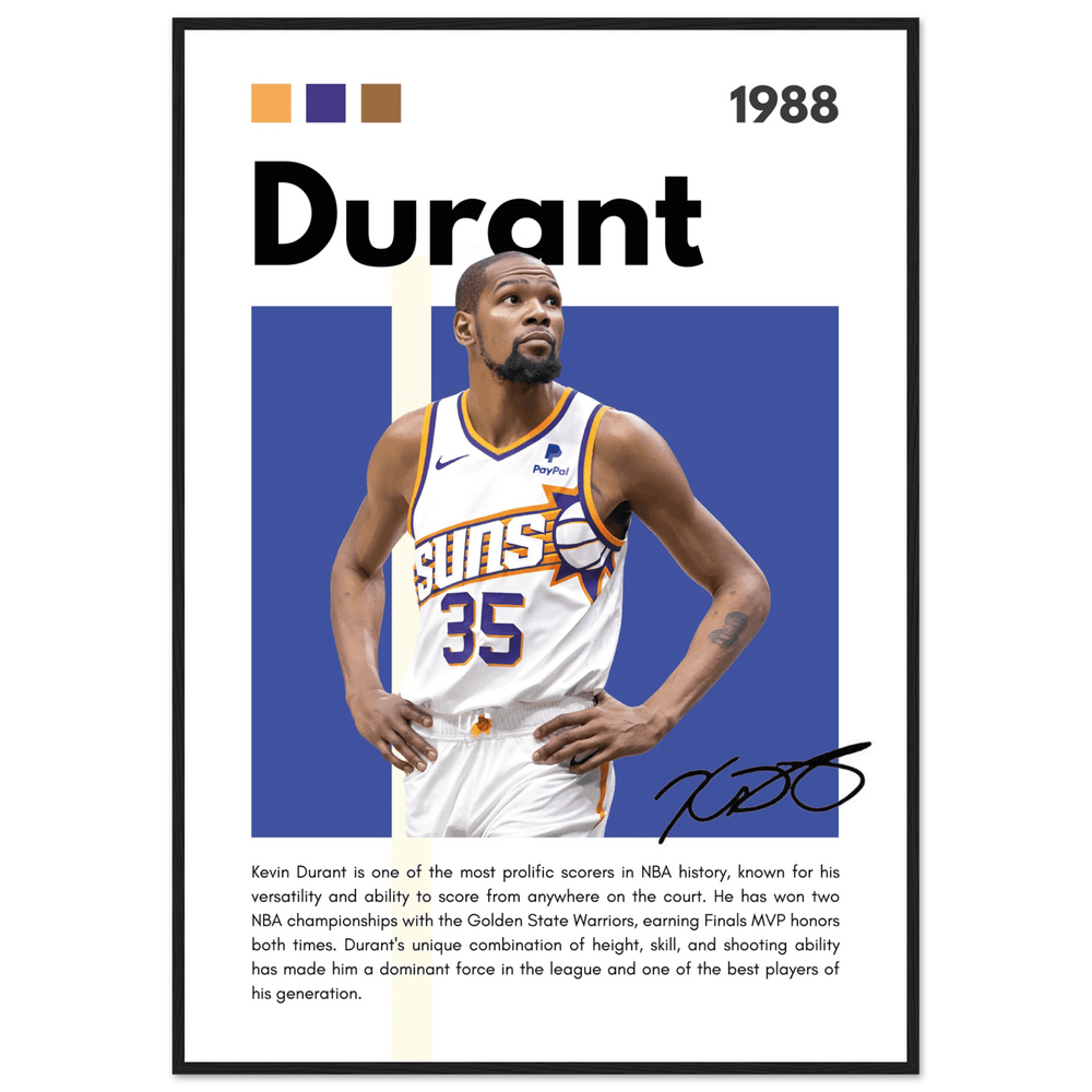 Kevin Durant Slim Reaper Suns NBA Legends Poster Wall Art - Vibrantwalls