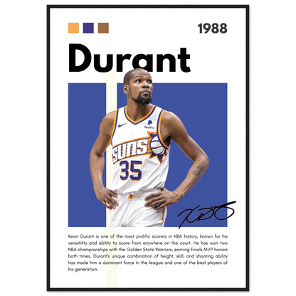 Kevin Durant Slim Reaper Suns Framed Poster - Vibrantwalls