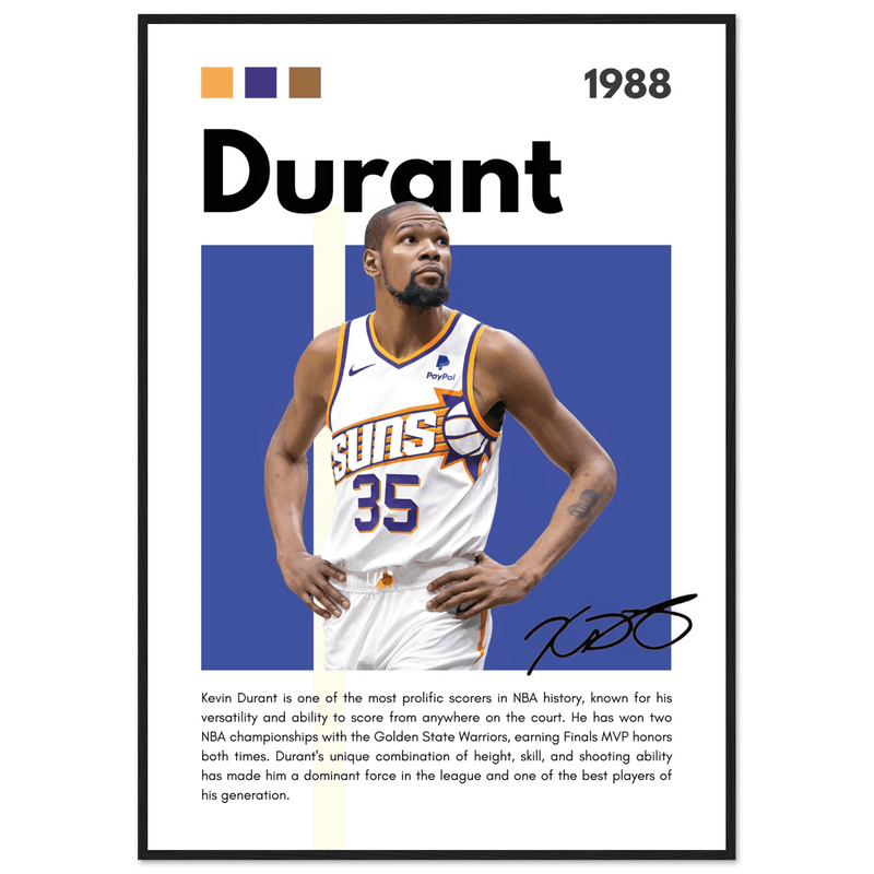 Kevin Durant Slim Reaper Suns NBA Legends Poster Wall Art - Vibrantwalls