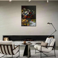Still Life Wall Art Print of Flowers and Fruit for Elegant Home Decor - Vibrantwalls