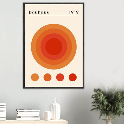 Bauhaus 1919 Orange & Red Circles - Vibrantwalls