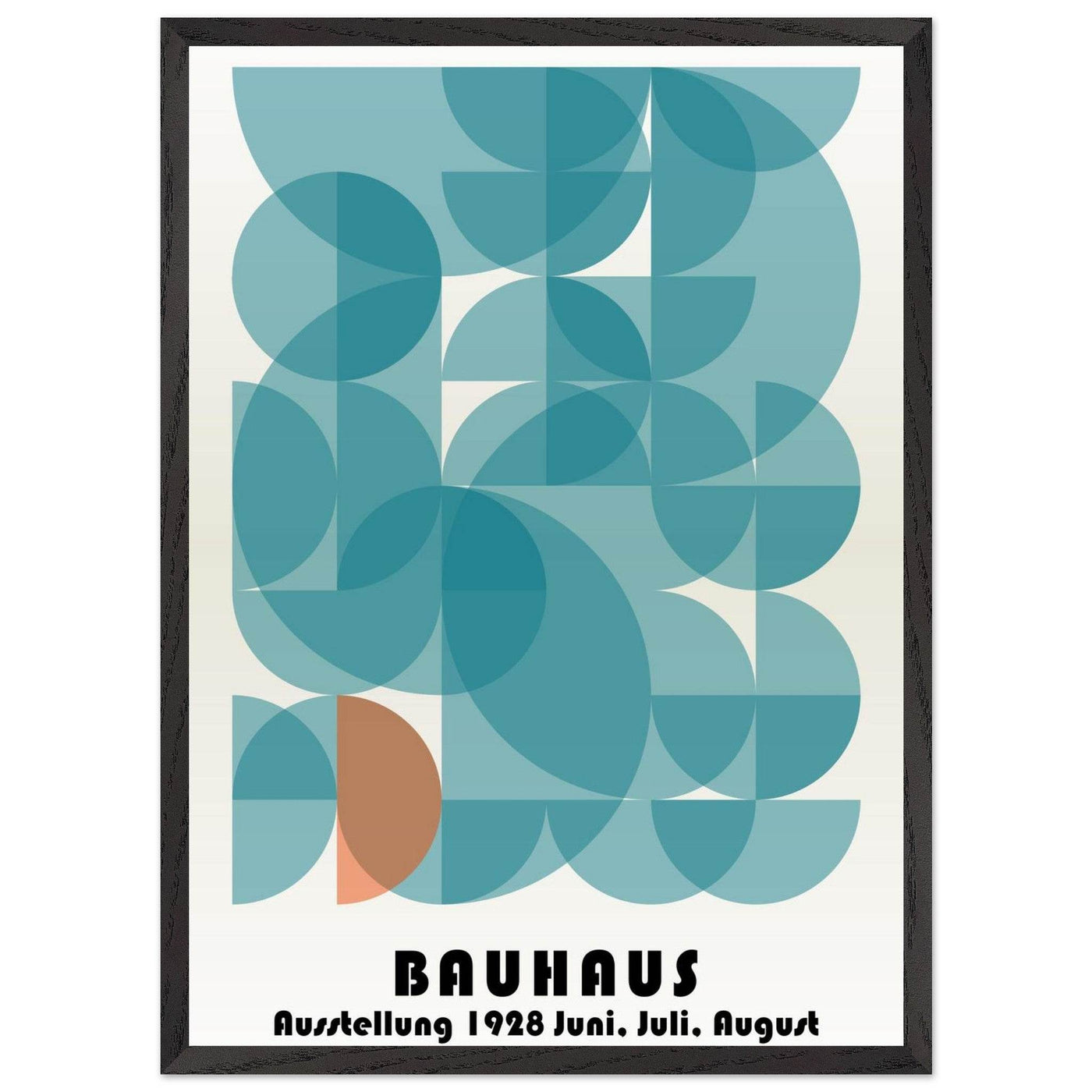 Bauhaus Geometric Art Decor in Teal & Orange – Stylish Modern Decor for Trendy Spaces - Vibrantwalls