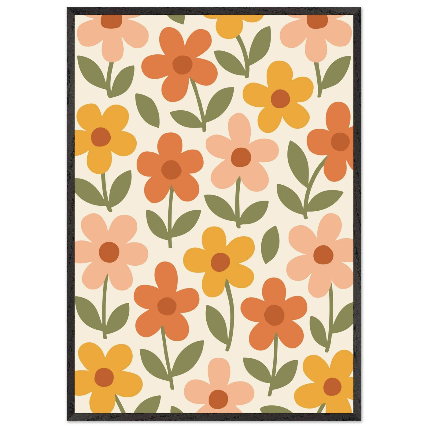 Retro Floral Dream - Vibrantwalls