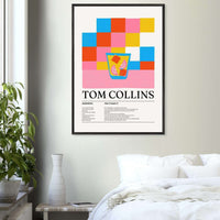 Tom Collins Cocktail Recipe Wall Art - Vibrantwalls