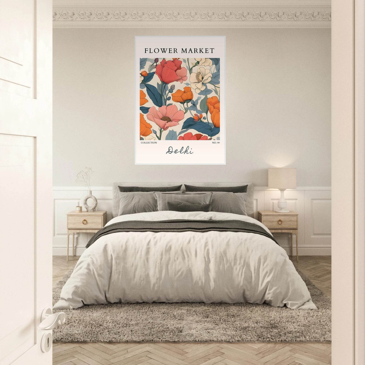 Flower Market Delhi Framed Art Print – Vibrant Botanical & Nature Posters | Ready-to-Hang in Multiple Sizes - Vibrantwalls