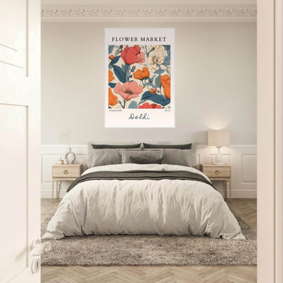 Flower Market Delhi Framed Art Print – Vibrant Botanical & Nature Posters | Ready-to-Hang in Multiple Sizes - Vibrantwalls