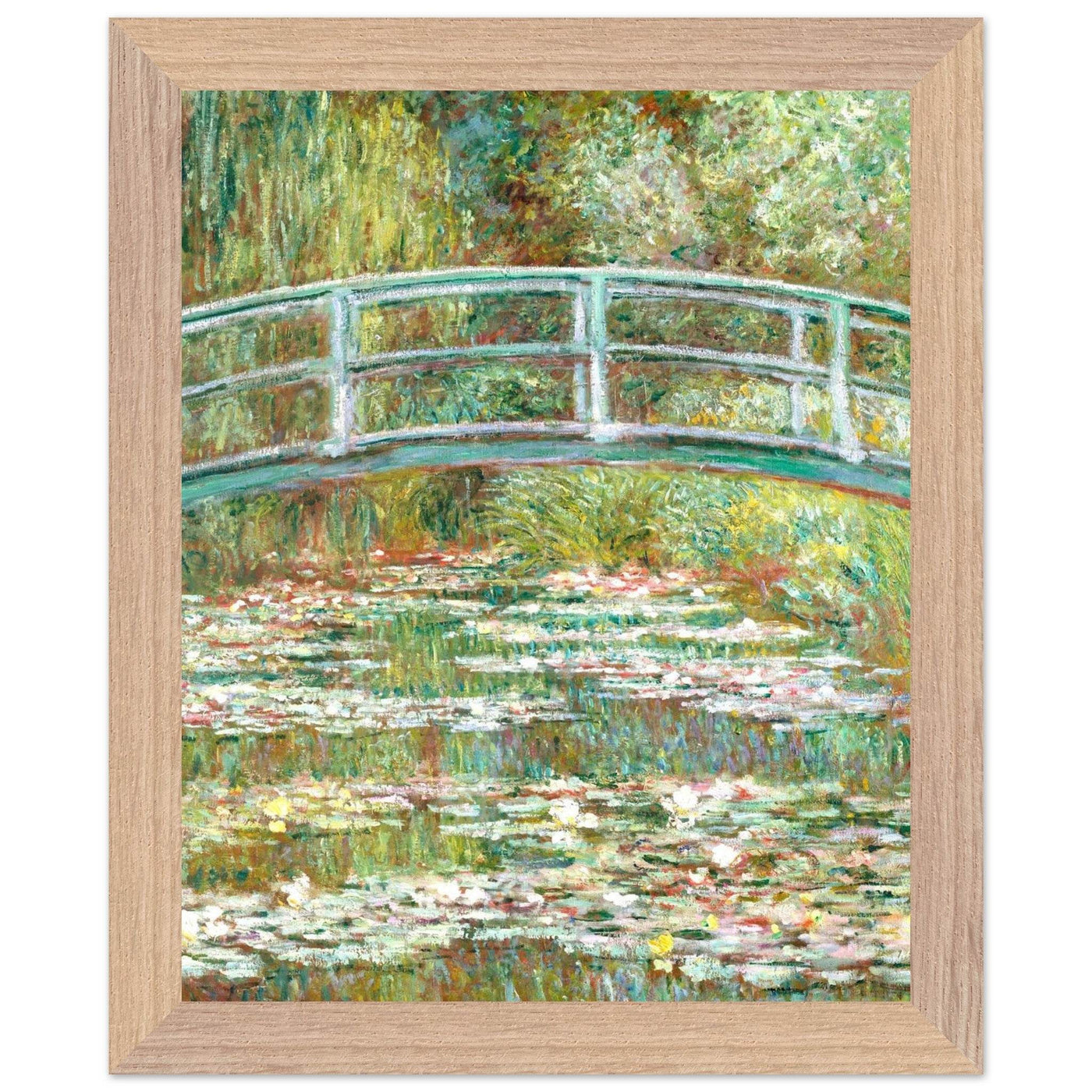 Bridge Over a Pond Art Print - Water Lilies Decorative Artwork for Your Space - Vibrantwalls