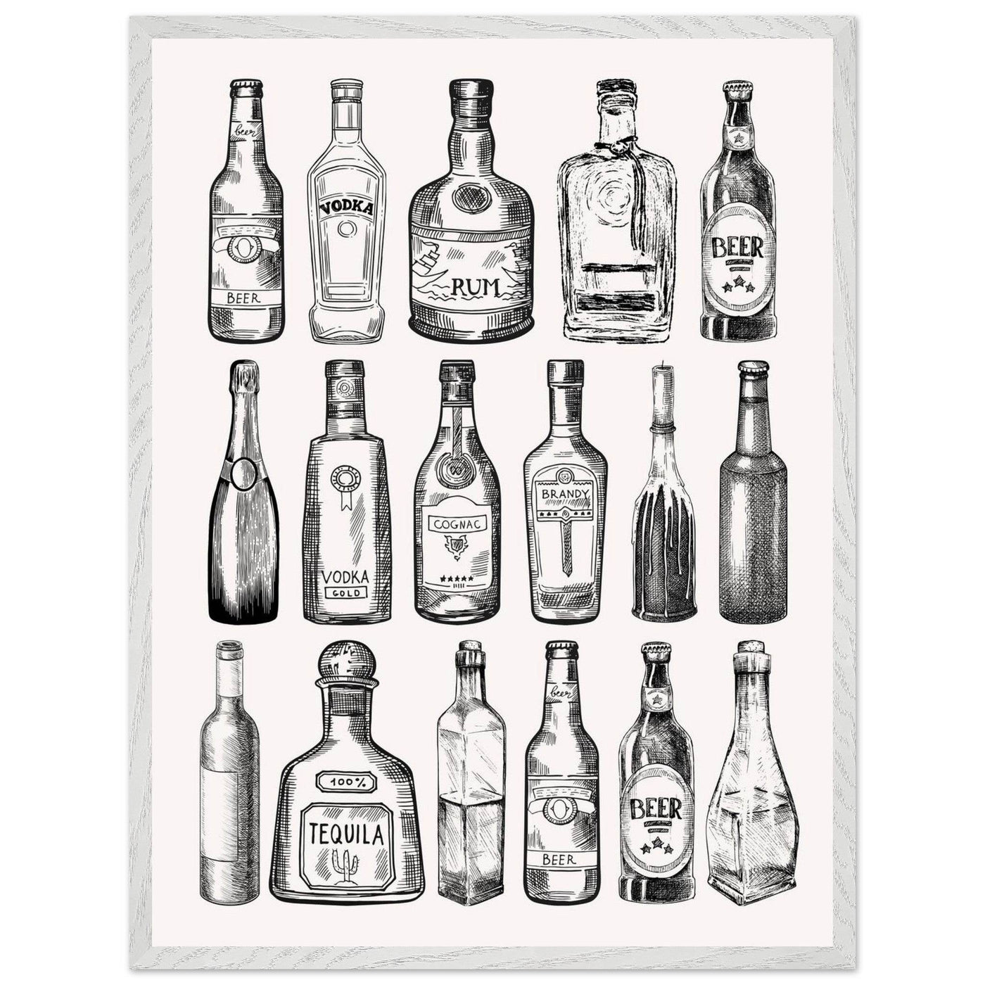 Gin Tonic Cocktail Recipe Classic Bar Print - Vibrantwalls