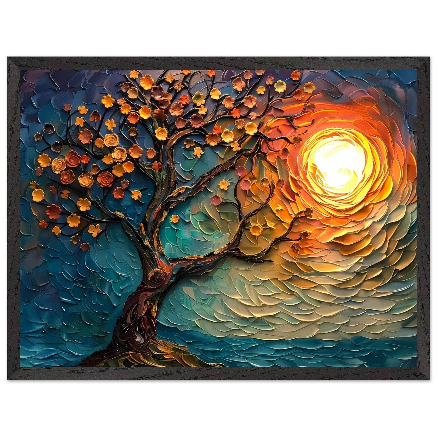 Tree of Life Textured Sunset Palette - Vibrantwalls