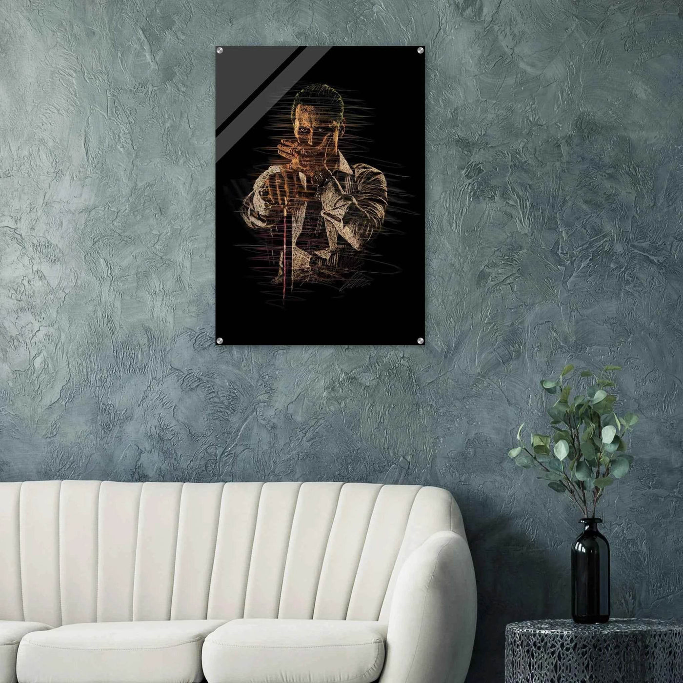 Connor McGregor Wall Art – Scribble Art Acrylic Print for Modern Dynamic Home Decor - Vibrantwalls