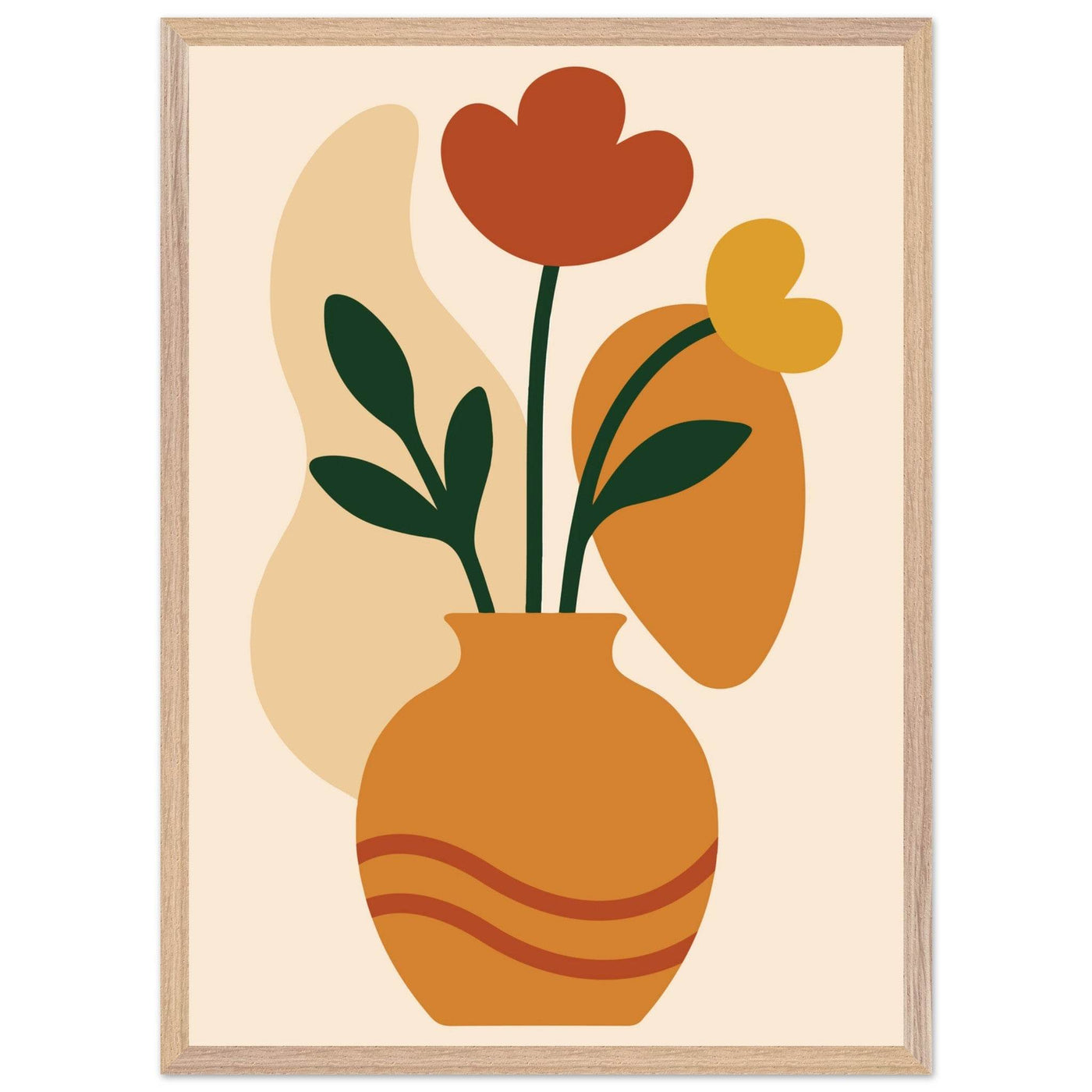 Abstract Floral Vase - Vibrantwalls