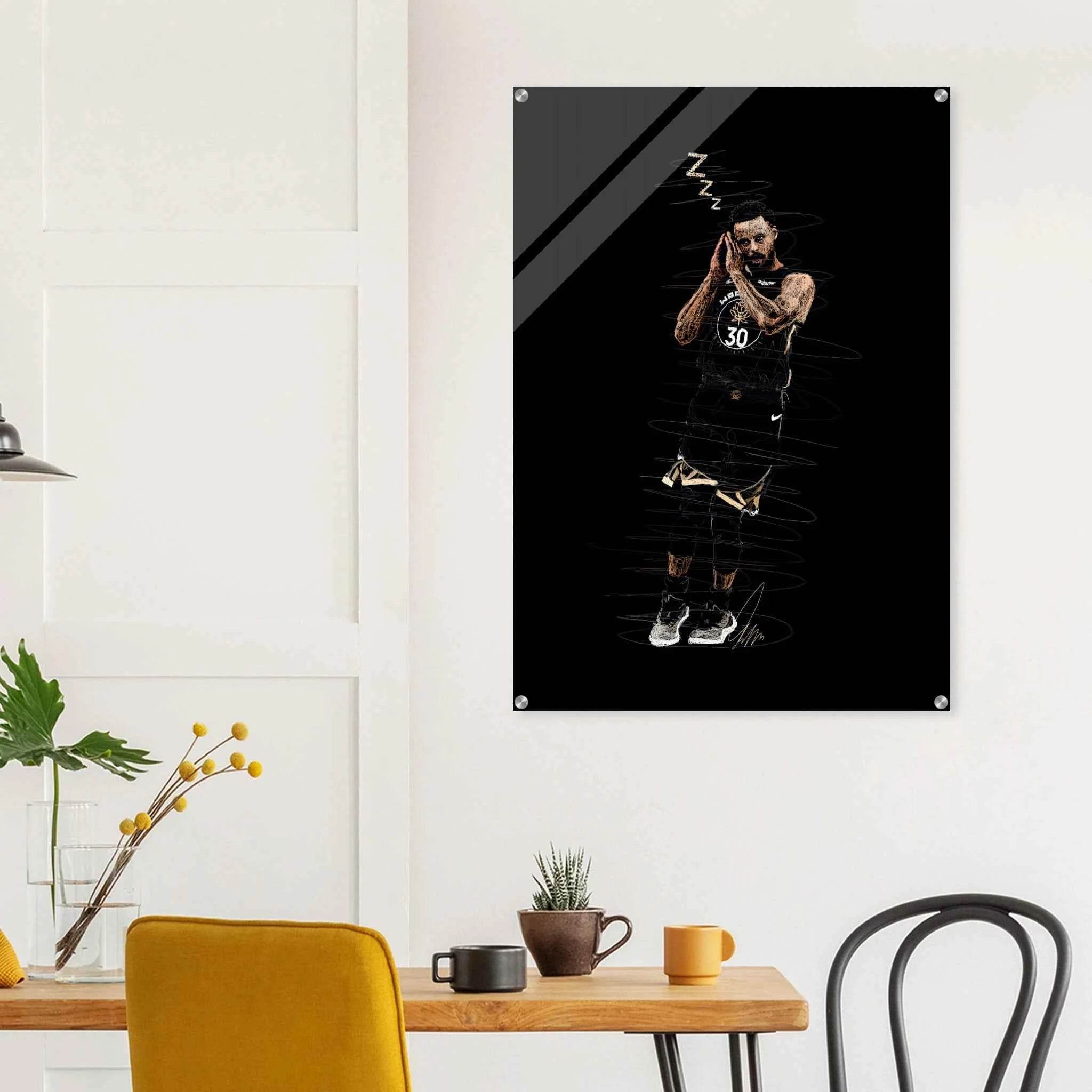 Stephen Curry 'Night Night' Acrylic Print – Iconic, Modern & Durable NBA Art - Vibrantwalls