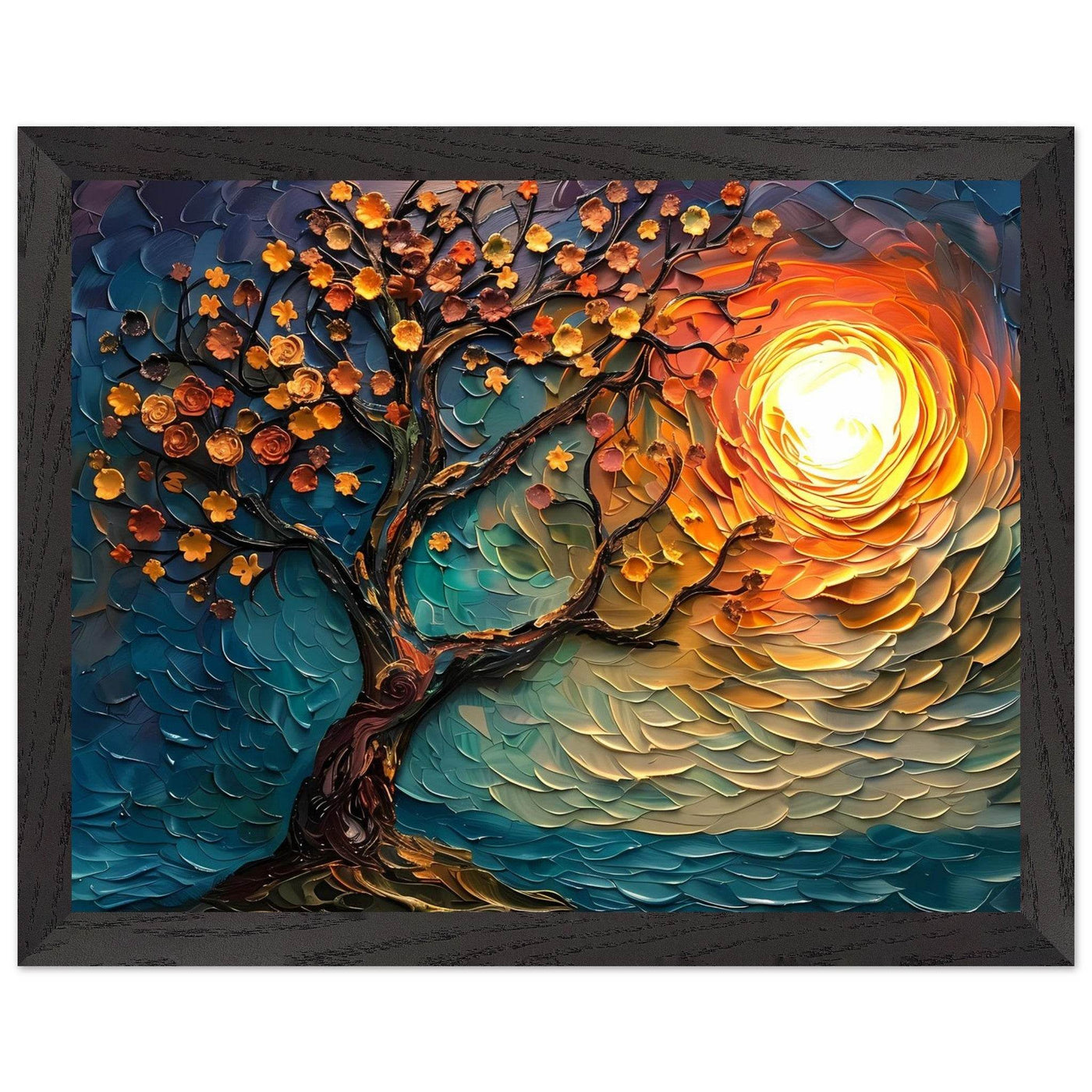 Tree of Life Textured Sunset Palette - Vibrantwalls