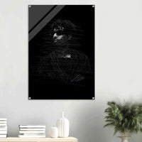 Rapper Scribble Art Acrylic Print – Abstract Modern Wall Decor of Connor McGregor in Various Sizes - Vibrantwalls