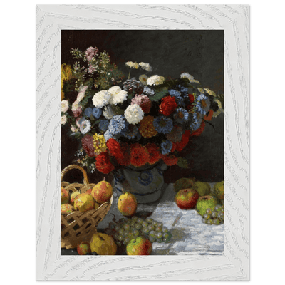 Still Life Wall Art Print of Flowers and Fruit for Elegant Home Decor - Vibrantwalls