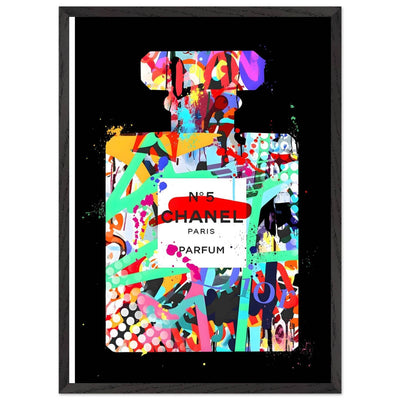 Vibrant Pop Art Chanel No. 5 Perfume Print - Framed & Ready-to-Hang - Vibrantwalls