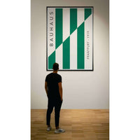 Bauhaus Emerald Green Cream Wall Art - Vibrantwalls