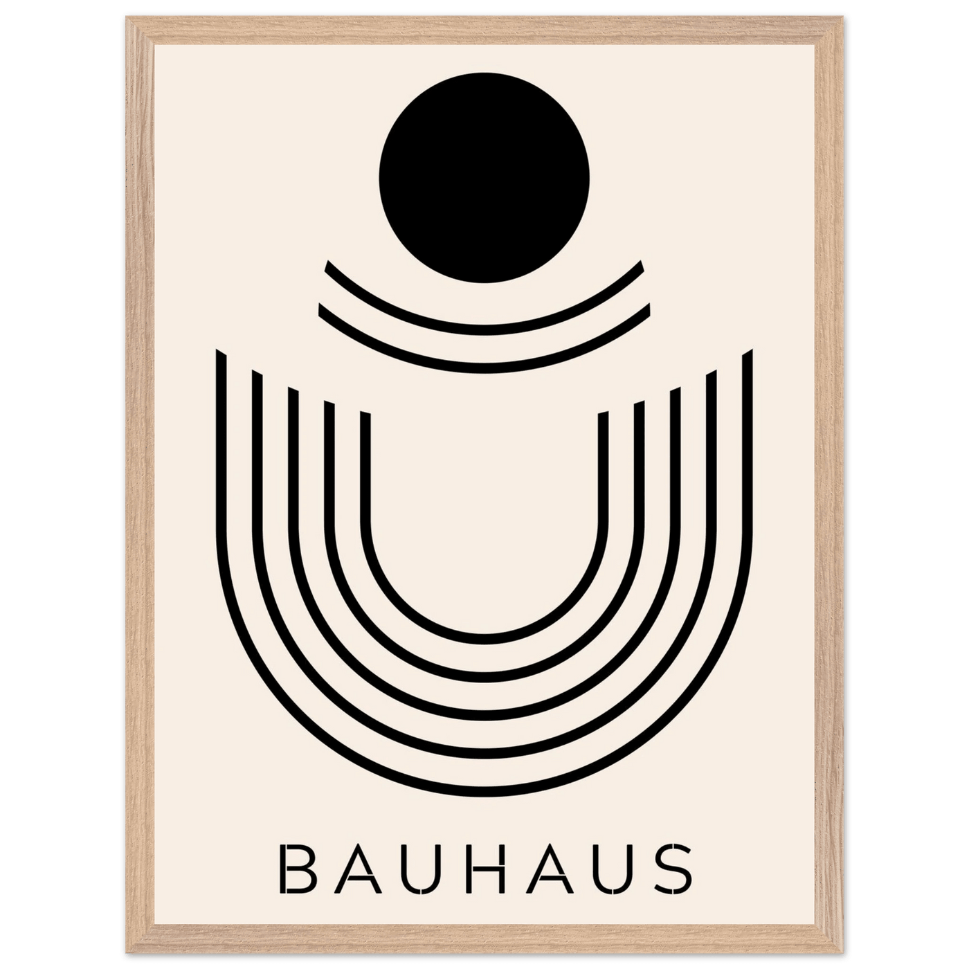 Bauhaus Black & Beige Abstract - Vibrantwalls