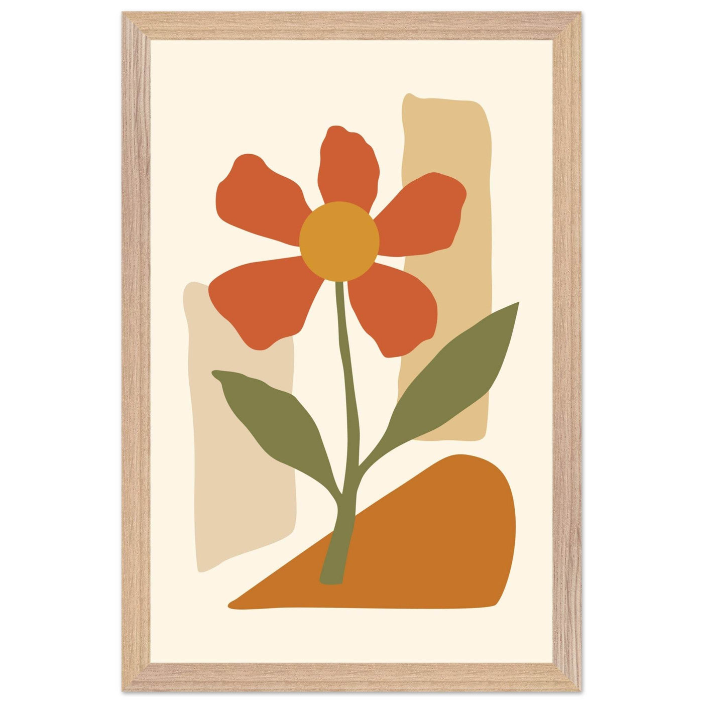 Abstract Floral Bloom Pink Minimalist Design - Vibrantwalls